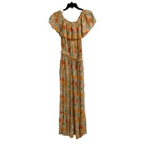 Margaux Riviera Womens Size XL Dress Maxi Tie Waist Off Shoulder